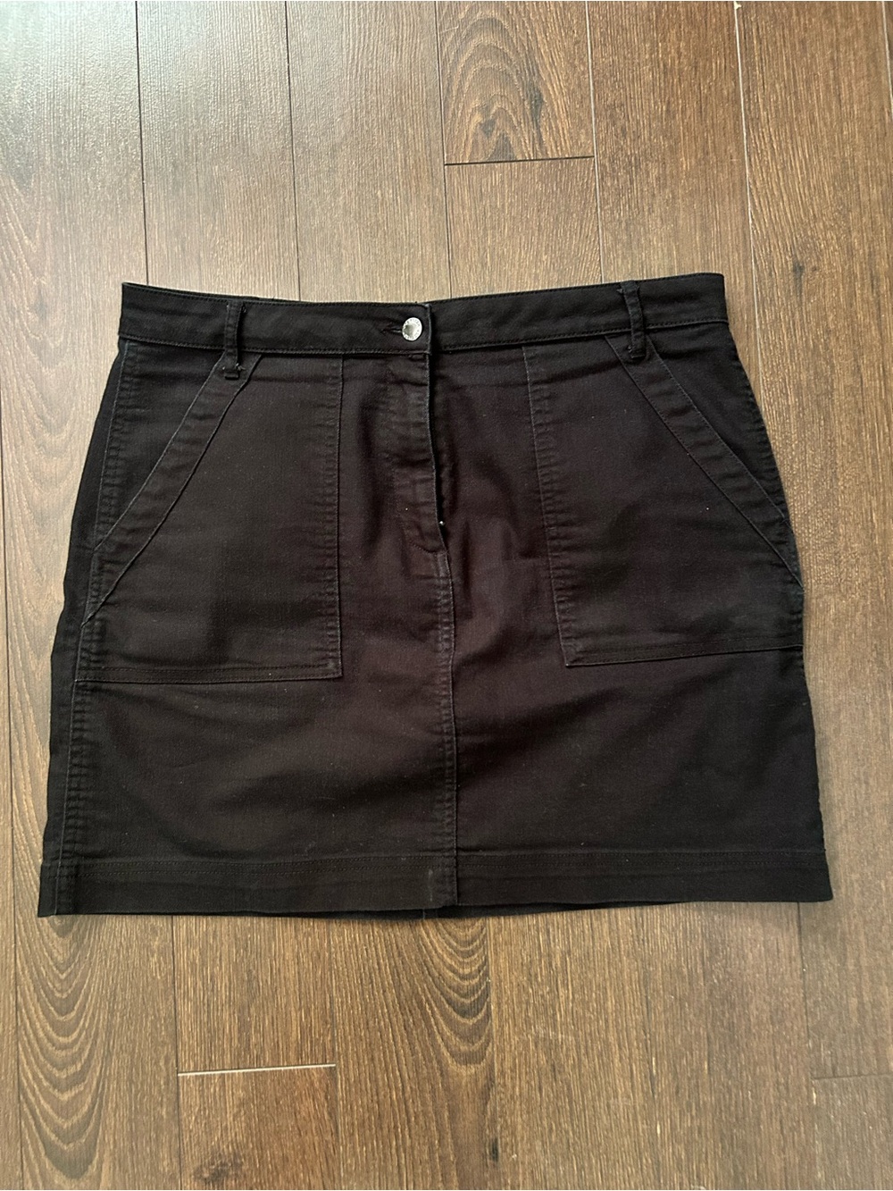 Black Women's Utility Mini Skirt
